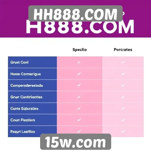 Comparação entre HH888.COM e concorrentes no mercado